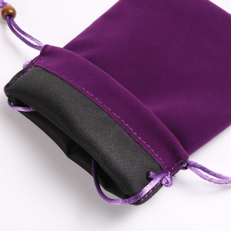 Seqoiyia 2 PCS Cell Phone Sleeves Phone Pouch Bag w/Drawstring Closure Compatible for iPhone 17 Pro Max Galaxy S25 Ultra S25 Edge A56 A36 A35 A26 A16 Moto G Stylus Edge Pixel 10 Pro XL OnePlus 13R (Purple) - Image 4